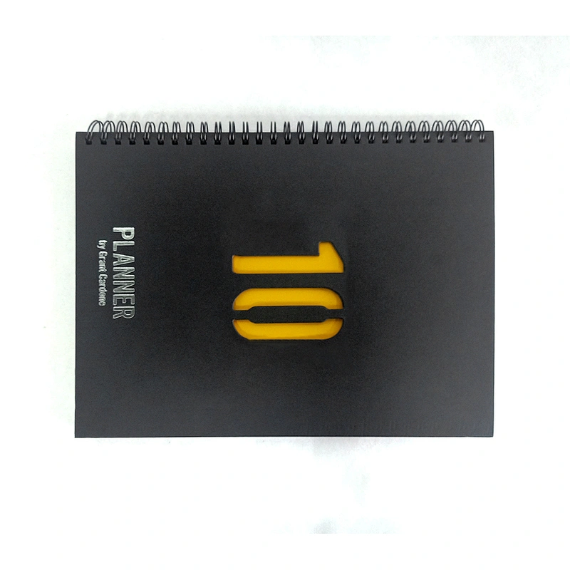 Custom OEM brand  Hot sale Paper Cardboard Hard Cover Top-Spiral  notepad Notebook promotion gift notebook