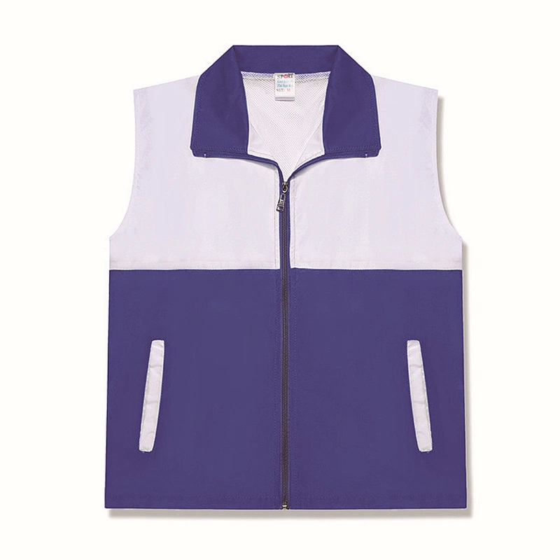 Wholesale Custom Colorful  Work Volunteer Activity Vests Adult Breathable Zipper Uniform Workwear Vests