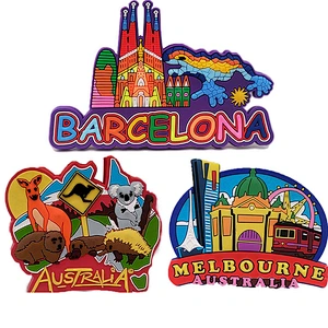 High quality cheap Creative Souvenir custom 3D Soft PVC Silicone Fridge Magnets