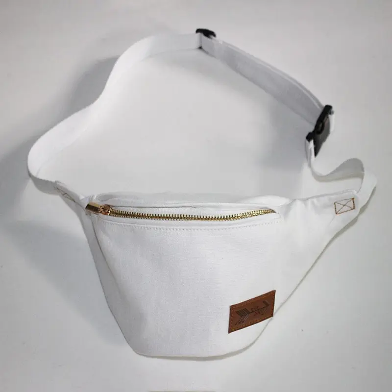 Custom Logo Ladies Kids Women Clear Waist Bag Travel Pocket Sling Chest Shoulder Bag Canvas Fanny Pack