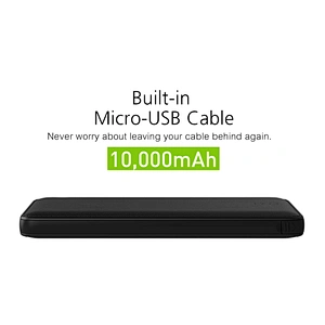High Capacity portable charger Bring their own line power bank  built in cable mobile power banks