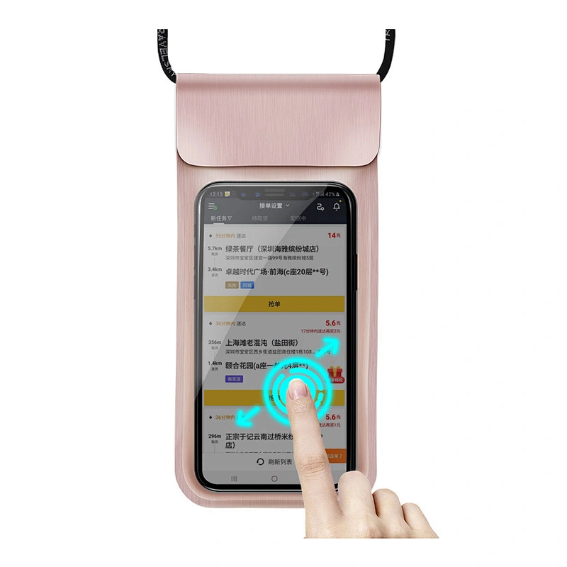 Hot sale custom waterproof sealed beach rafting snorkeling cover touch screen universal mobile phone cover pouch