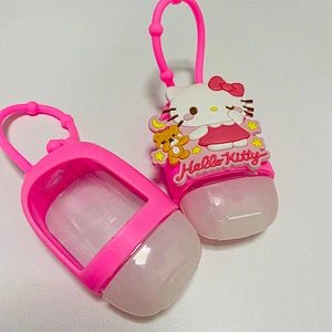Custom hand sanitizer holder keychain children's cartoon  hand sanitizer dispenser silicone case reusable silicone case