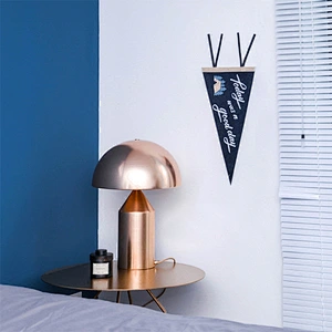 Wholesale Promotional Custom logo Festival Decorative Eco-friendly Recycle Silk screen printing hanging Triangle  felt flag