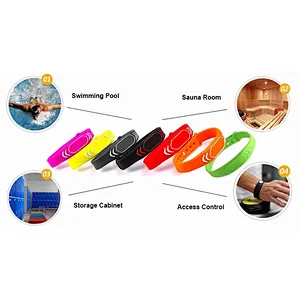 Hot selling Waterproof Smart  Adjustable Passive RFID Wristband Silicone Bracelet NFC TAG  RFID Wristband