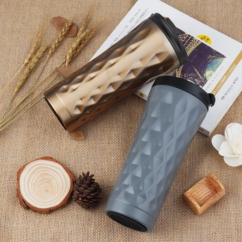 Premium gift double wall stainless steel coffee cup thermos bottle custom LOGO travel promotion hot water cup