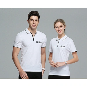 wholesale high quality Custom promotional  Zipper Polo Shirts office outdoor  men polo shirt