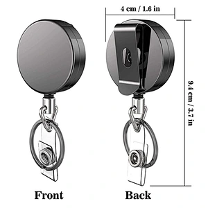 Hot sell customized design multi-use Metal zinc Alloy badge holder Card Key chain  accessories