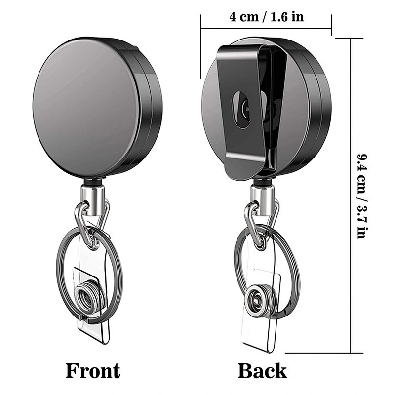 Hot sell customized design multi-use Metal zinc Alloy badge holder Card Key chain  accessories