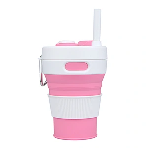 Promotional gift Food grade Multi-functional Personalized Custom Logo Collapsible Silicone Smart Shaker Water Bottle