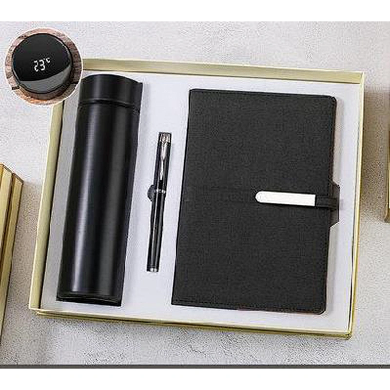 2020 New Business Gift   USB + Metal Pen + A5 Notebook + wireless speaker + Power Bank + Thermos and Umbrella Gift Set