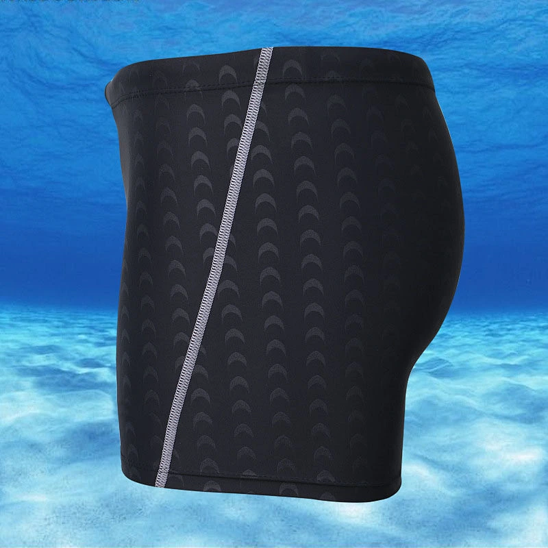 Promotional Gift New style spliced comfortable men's swimming trunks fashionable flat-angle high-stretch men's swimwear