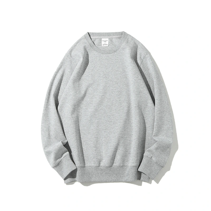 Advertising promotion High Quality Long Sleeve Crewneck Men Sweatshirt Oversize Custom logo Pure Color Sweatshirt O-neck