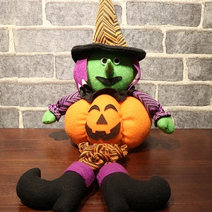 Halloween pumpkin doll window display Hotel decorations pumpkin doll Pumpkin Witch Halloween party display