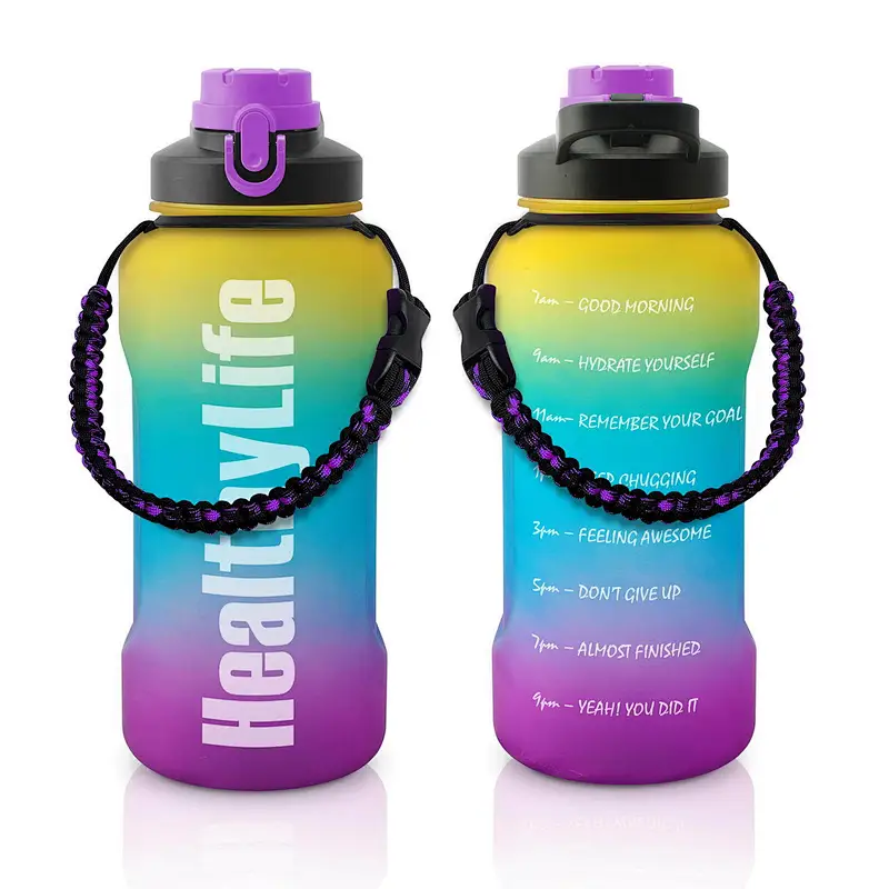 High quality New Frosted Plastic Water Bottle Portable Bottle Fruit Juice Leak-proof Outdoor Sport Travel Camping Bottle