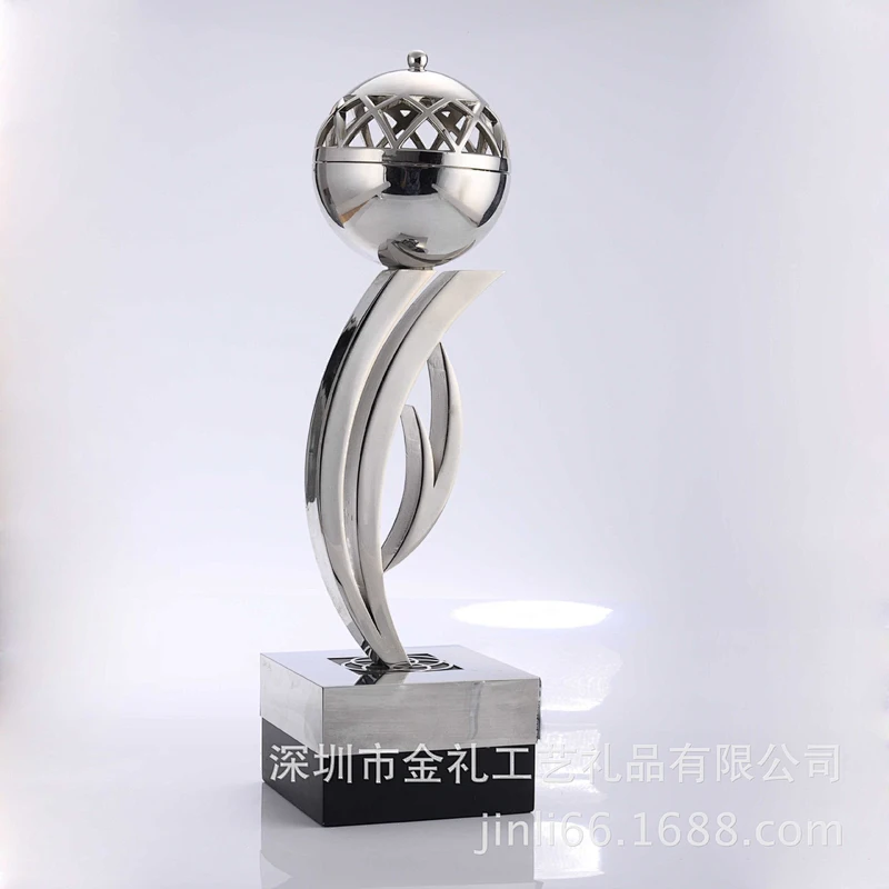 wholesale custom logo Zine-alloy Creative Hollow Sphere trophy Metal Trophy CupFor Souvenir Gift