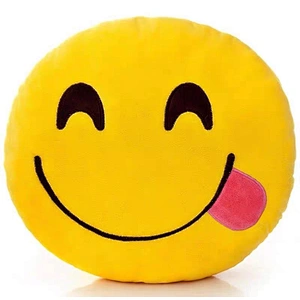 Yellow face cushion Plush Pillow Kawaii Soft Toys Smiley Cushion Funny Emotional Face For Children