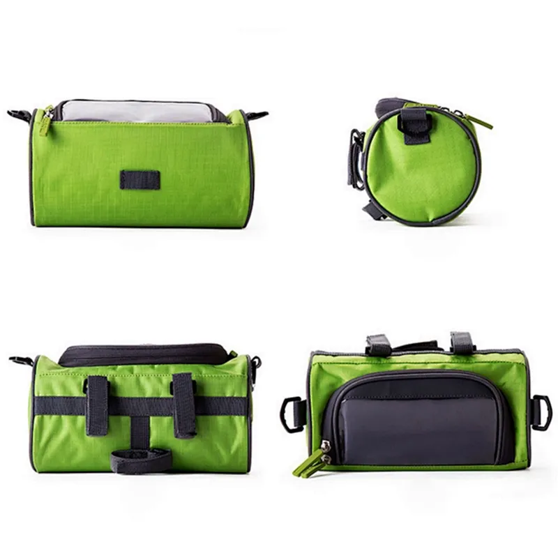 Custom cylindrical bike saddle bag waterproof touch screen bag storage of cellphone key money single-shoulder phone bag