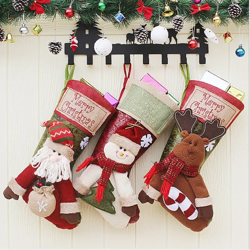 Christmas stocking large garden socks gift stocking decorations gift candy bag Christmas stocking