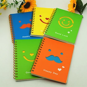 custom Spiral Hardcover A4 A5 A6 cartoon expression hardcover diary promotional gift loose-leaf notebook