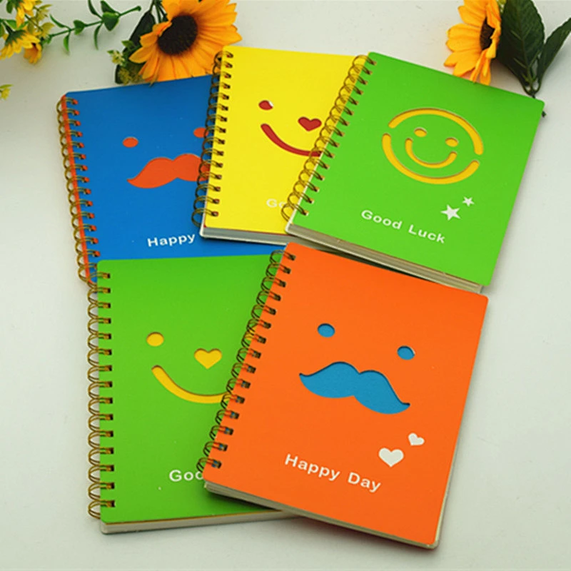 custom Spiral Hardcover A4 A5 A6 cartoon expression hardcover diary promotional gift loose-leaf notebook