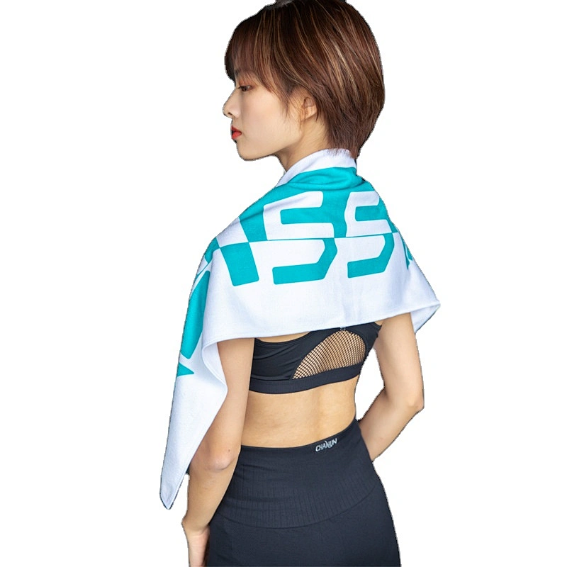 Wholesale Custom logo Digital Printed Quick-Dry Sweat Travel Fitness Gym Sports Microfiber Towel