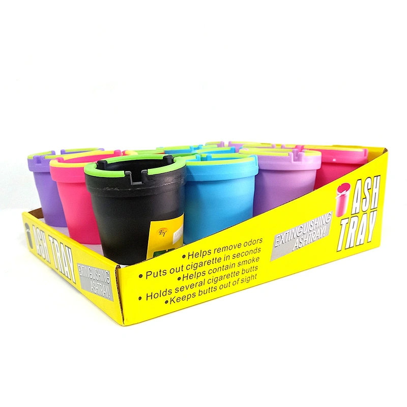 Promotion gift for new ABS Ashtray  color fluorescent trash can Smokeless Easy Clean  Ashtray
