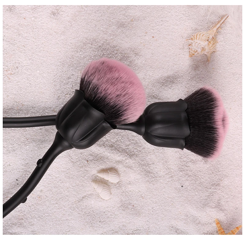 Fashion Design Unique Rose Flower Makeup Brushes Custom Logo Makeup Rose Flower Brushes supplier