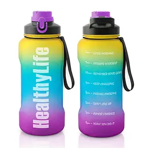 High quality New Frosted Plastic Water Bottle Portable Bottle Fruit Juice Leak-proof Outdoor Sport Travel Camping Bottle