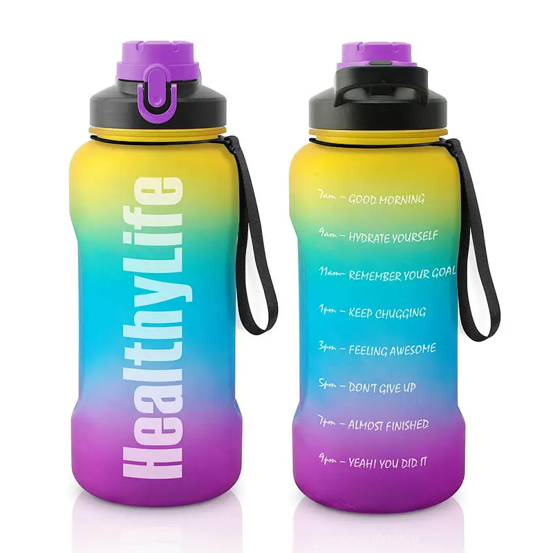High quality New Frosted Plastic Water Bottle Portable Bottle Fruit Juice Leak-proof Outdoor Sport Travel Camping Bottle
