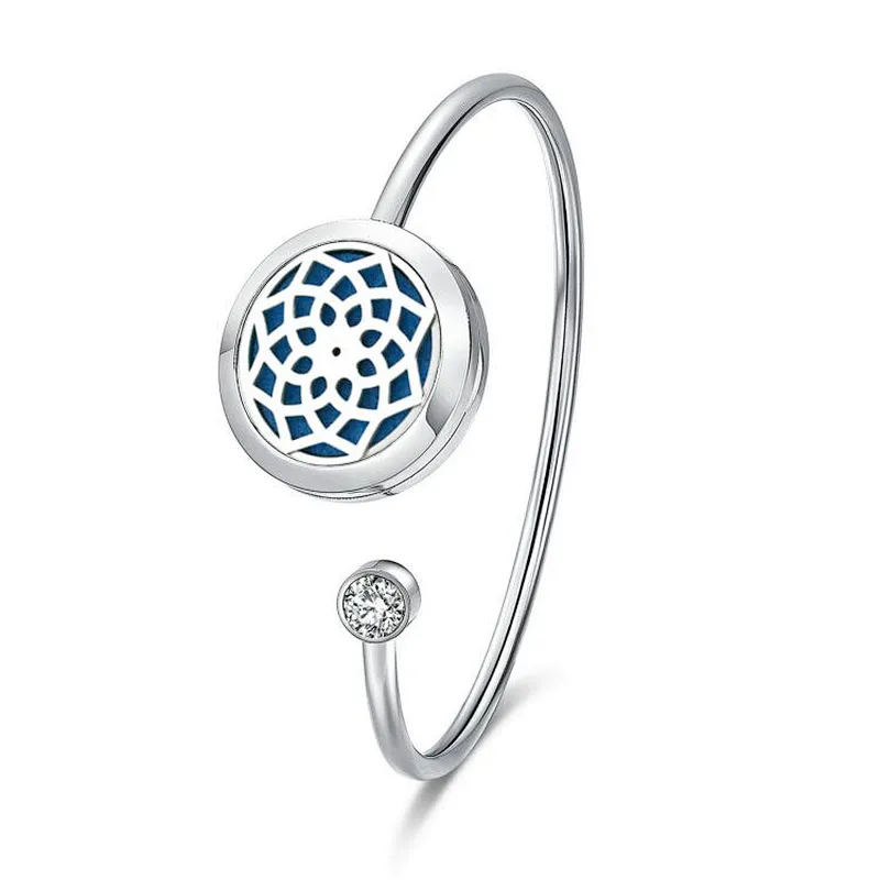 Tree of Life trendy  bangle jewelry for ladies girls bracelet essential oil bracelet 316L stainless steel aromatherapy gift