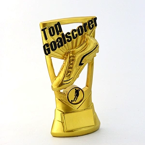 High quality custom sport Promotional Gifts trophy gold resin football trophy soccer match  trophy