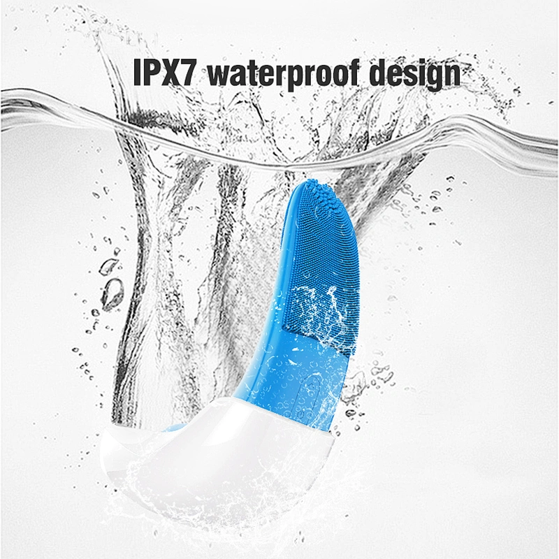Wireless Multispectral wave Face exfoliating brush Silicone  rechargeable face cleaner machine