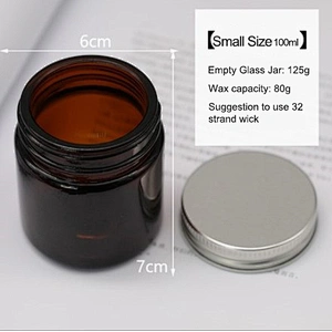 Hot Sale Custom Made 125ml Handmade Scented Candles Glass Jar With Metal Lid DIY Festival Gift Home Decoration Plain Glass Jar