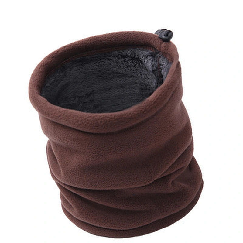 Custom logo adjustable ear loop winter tube scarf double layer warmer ski  face cover Neck Gaiter unisex tube scarf