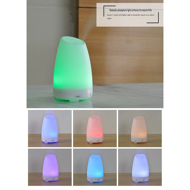 Hot Sale Mini Ultrasonic Air Humidifier 120ML 7 Color LED   Aromatherapy  Essential Oil Diffuser Waterless Auto-off