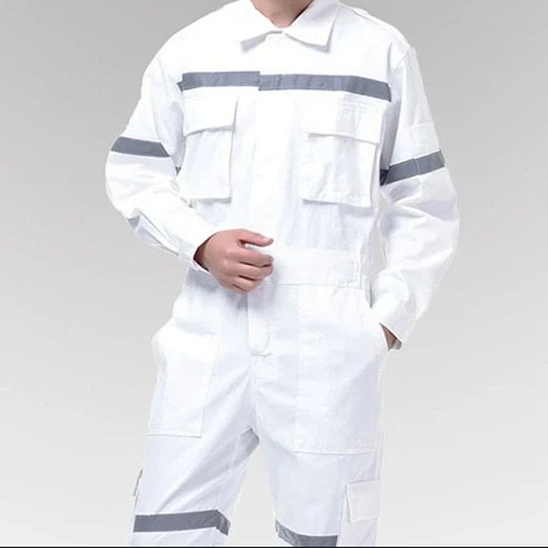 Long sleeve reflective jumpsuit customized labor insurance auto repair jumpsuit shipyard workers' uniforms
