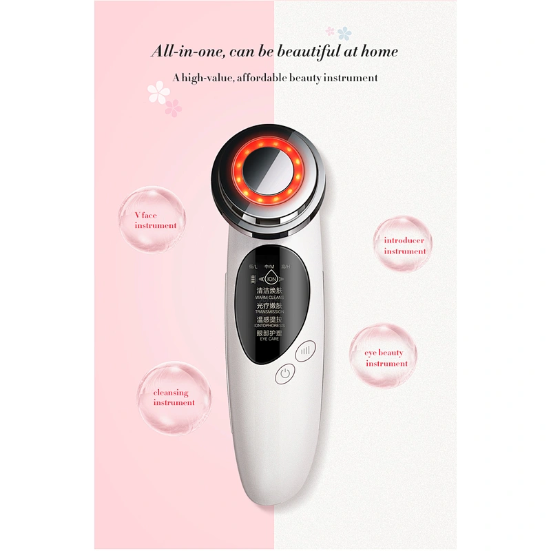 Rechargeable Ultrasonic facial massager cleaning exfoliating galvanic facial massager