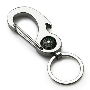 Hot sale Engraving Logo Promotion Bottle Opener keychain Custom Bottle Opener Compass Bottle Opener Keychain