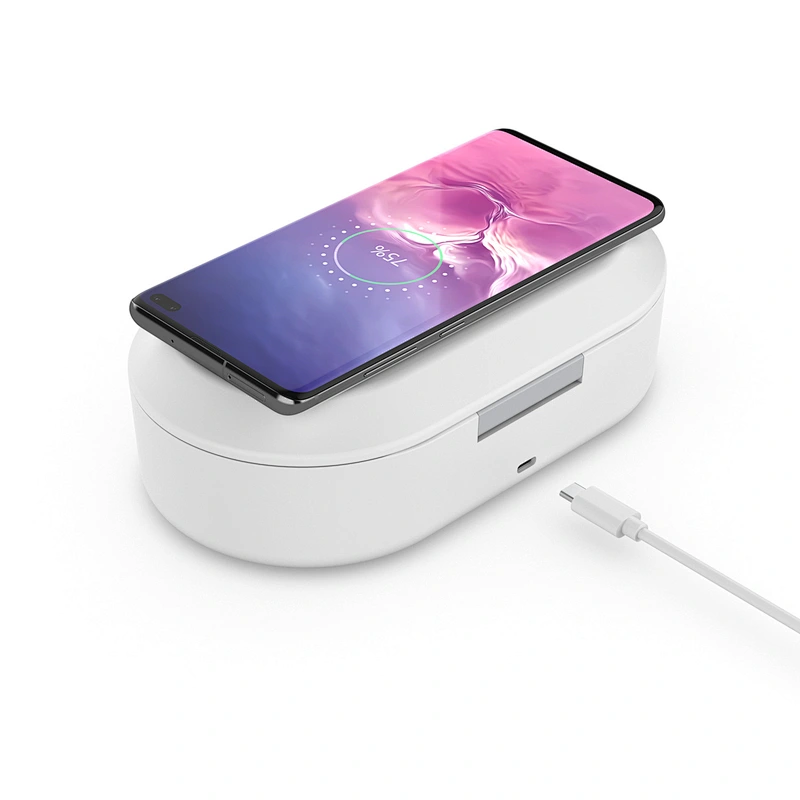 UV disinfection box UVC UV sterilizing case mobile phone sterilizing case 15W fast charging cellphone wireless charger
