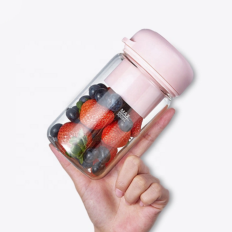 New design factory wholesale 300ml leak-proof food grade silicone ring smell free portable juicer blender usb rechargable juicer