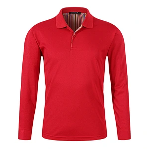 High Quality Custom Logo Shirts Printing 100% Cotton Golf Men's Long Sleeve Polo Shirts