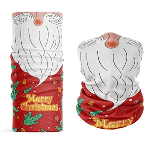 Christmas seamless face scarf custom 3D printed outdoor sports riding mask neck scarf magic headscarf Neck Gaiter