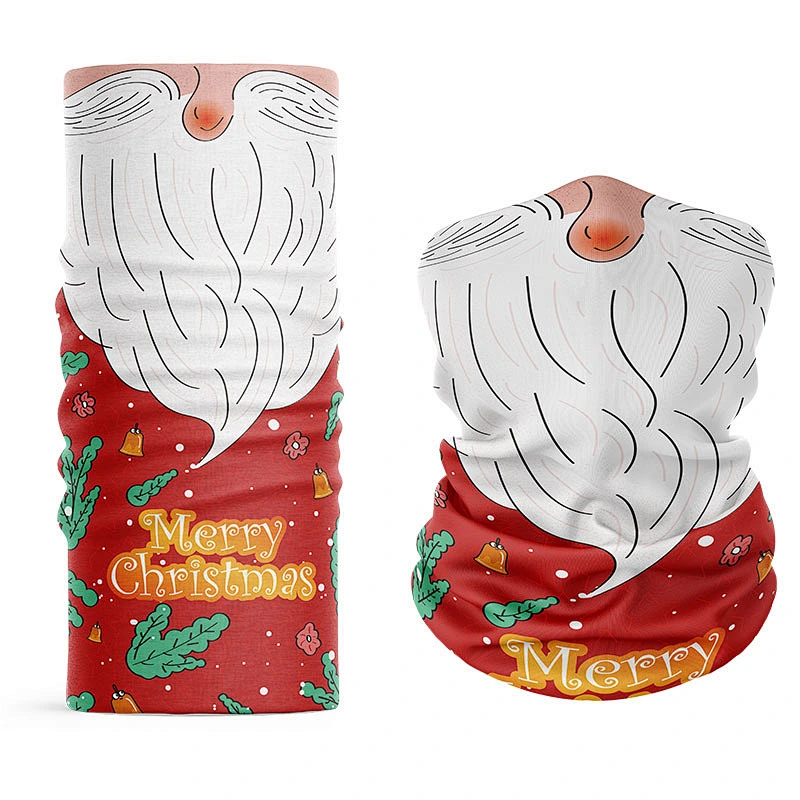 Christmas seamless face scarf custom 3D printed outdoor sports riding mask neck scarf magic headscarf Neck Gaiter
