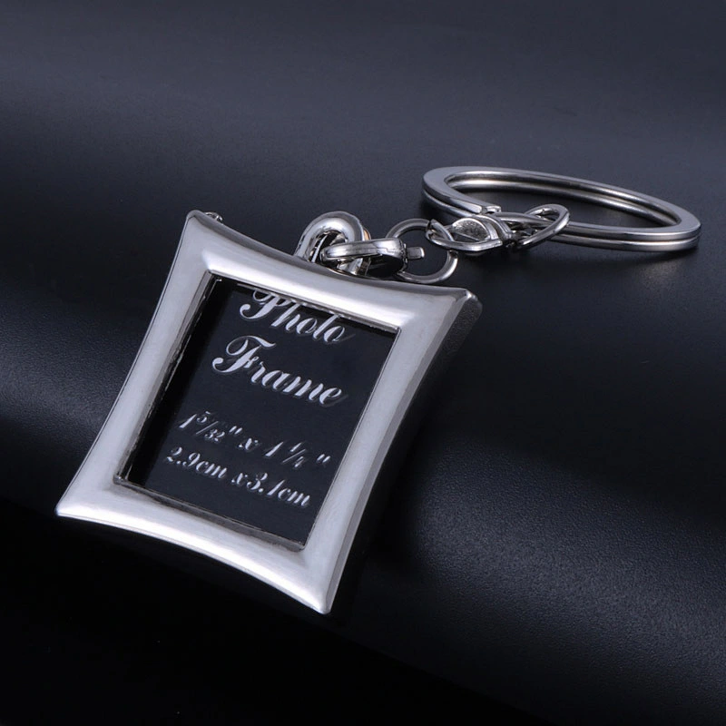 Hot sale custom Business Gift Photo Frame Shape Metal Alloy Keychain