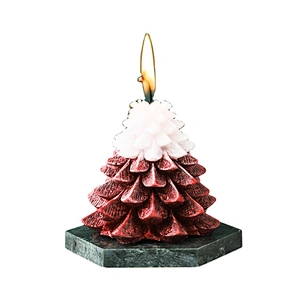 promotion Custom Luxury christmas tree aroma candle Handmade Christmas Decorative aroma candle
