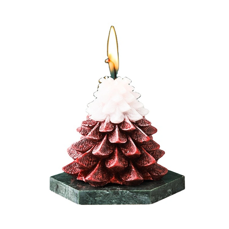 promotion Custom Luxury christmas tree aroma candle Handmade Christmas Decorative aroma candle