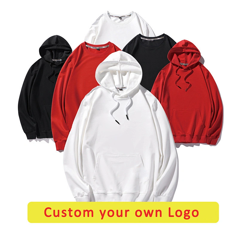 Zip Hoodie Custom Logo Men  Hoodie plain  pullover sweatshirts oversized blank hoodies