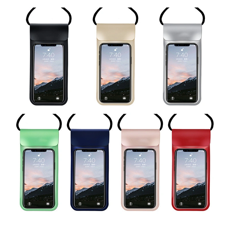 Hot sale custom waterproof sealed beach rafting snorkeling cover touch screen universal mobile phone cover pouch
