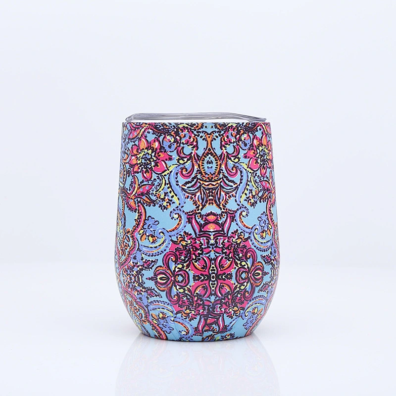 Double Wall Egg Shape Stainless Steel 304 mugs with Lid Vacuum Insulated SS304 Drinking Sippy Tumbler